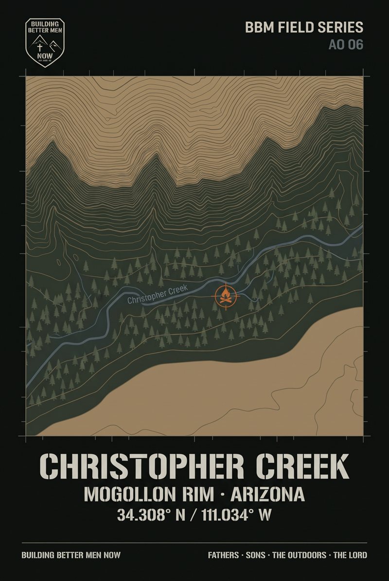 BBM Field Series AO 06 poster: Christopher Creek topo map